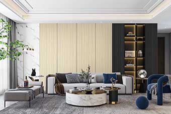 茂名轻奢风格-客厅